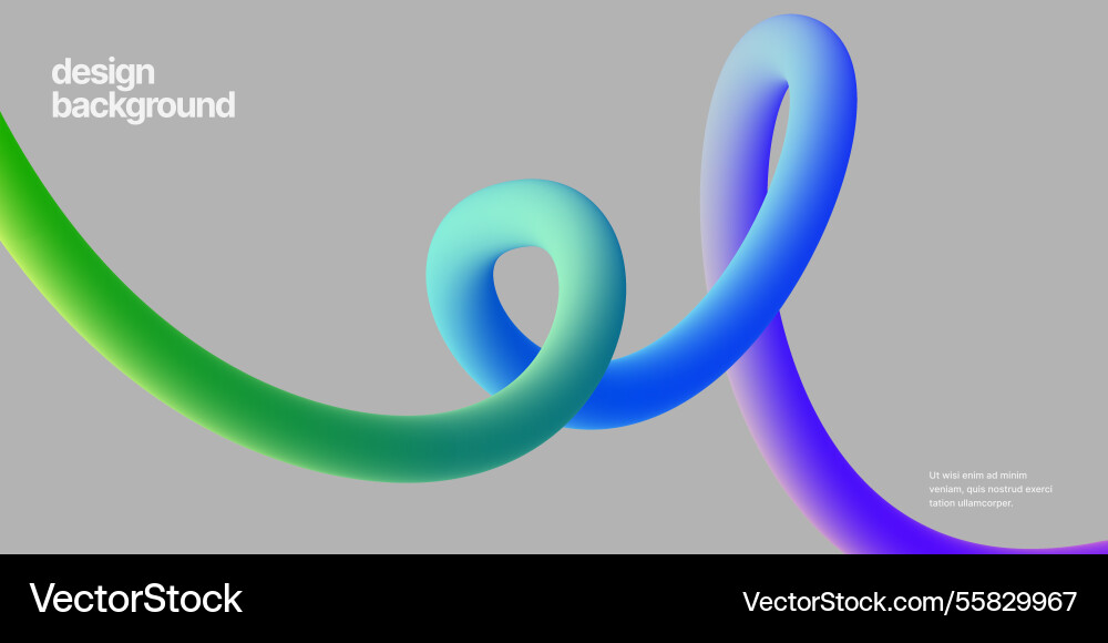 Template with colorful gradient squiggles shapes vector image