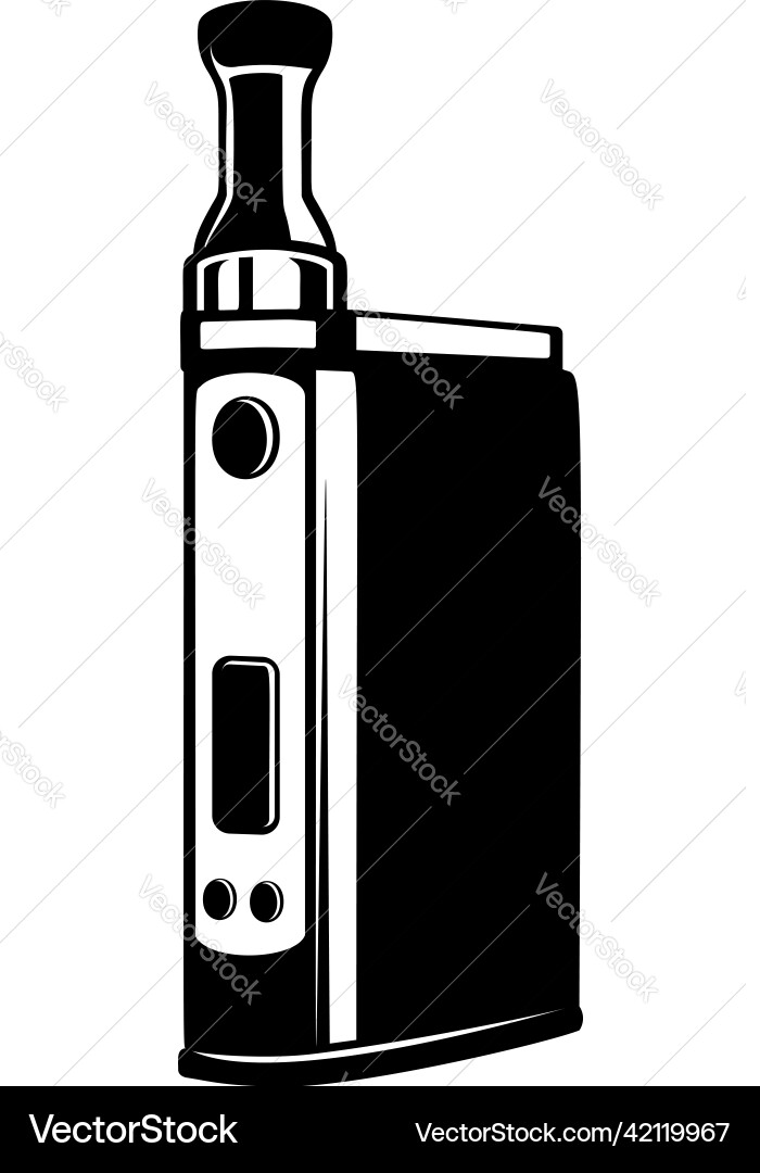 Vape in monochrome style design element Vape in monochrome style design element vector image