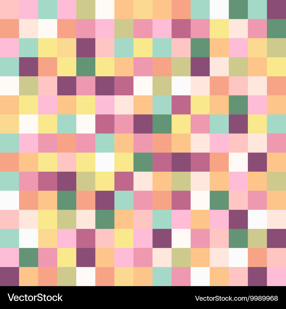 Abstract colorful pixel square background template vector image