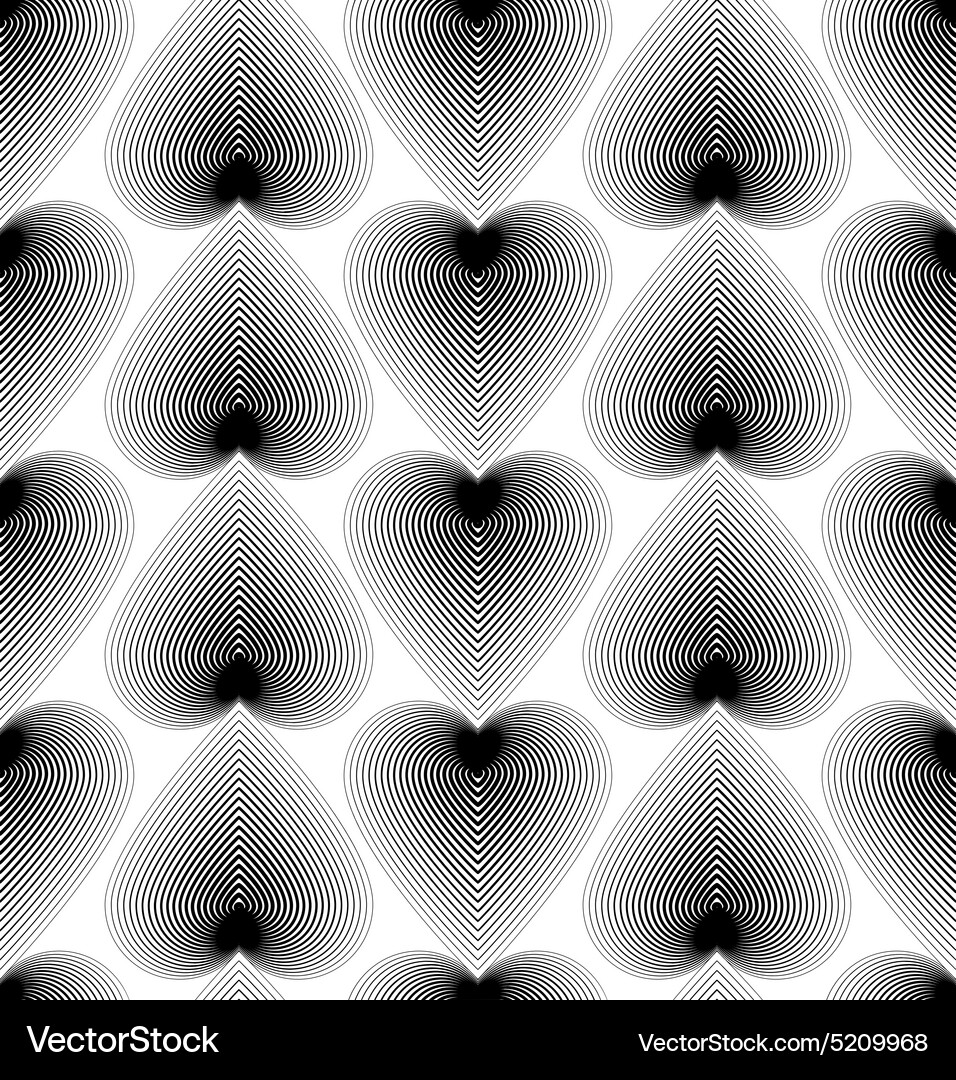 Continuous pattern with black graphic lines Vector Image