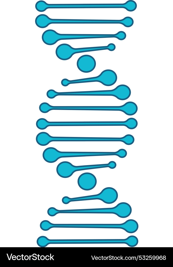 Dna structure icon in line and fill style Dna structure icon in line and fill style vector image