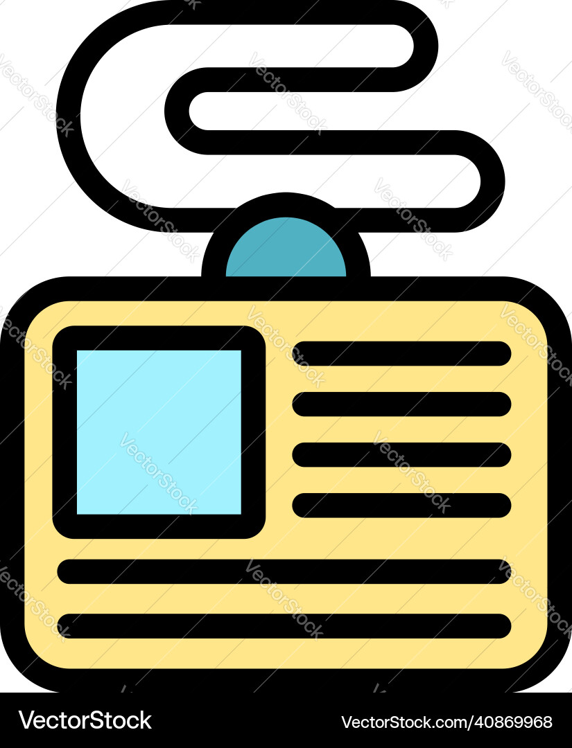 Event badge icon color outline Event badge icon color outline vector image