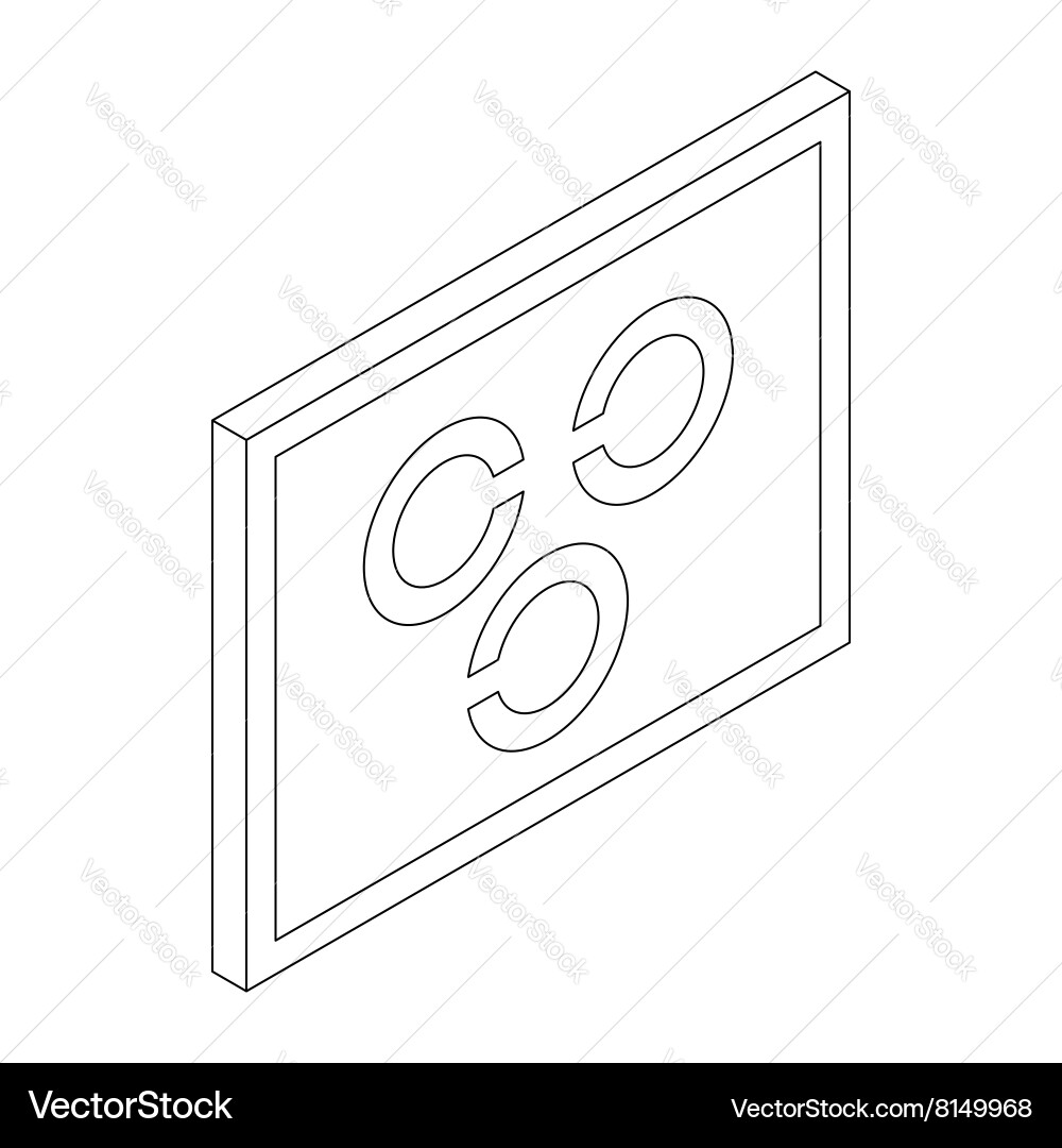Eye test chart icon isometric 3d style Vector Image