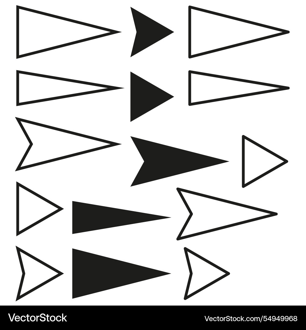 Geometric arrow shapes repeating black pattern Vector Image
