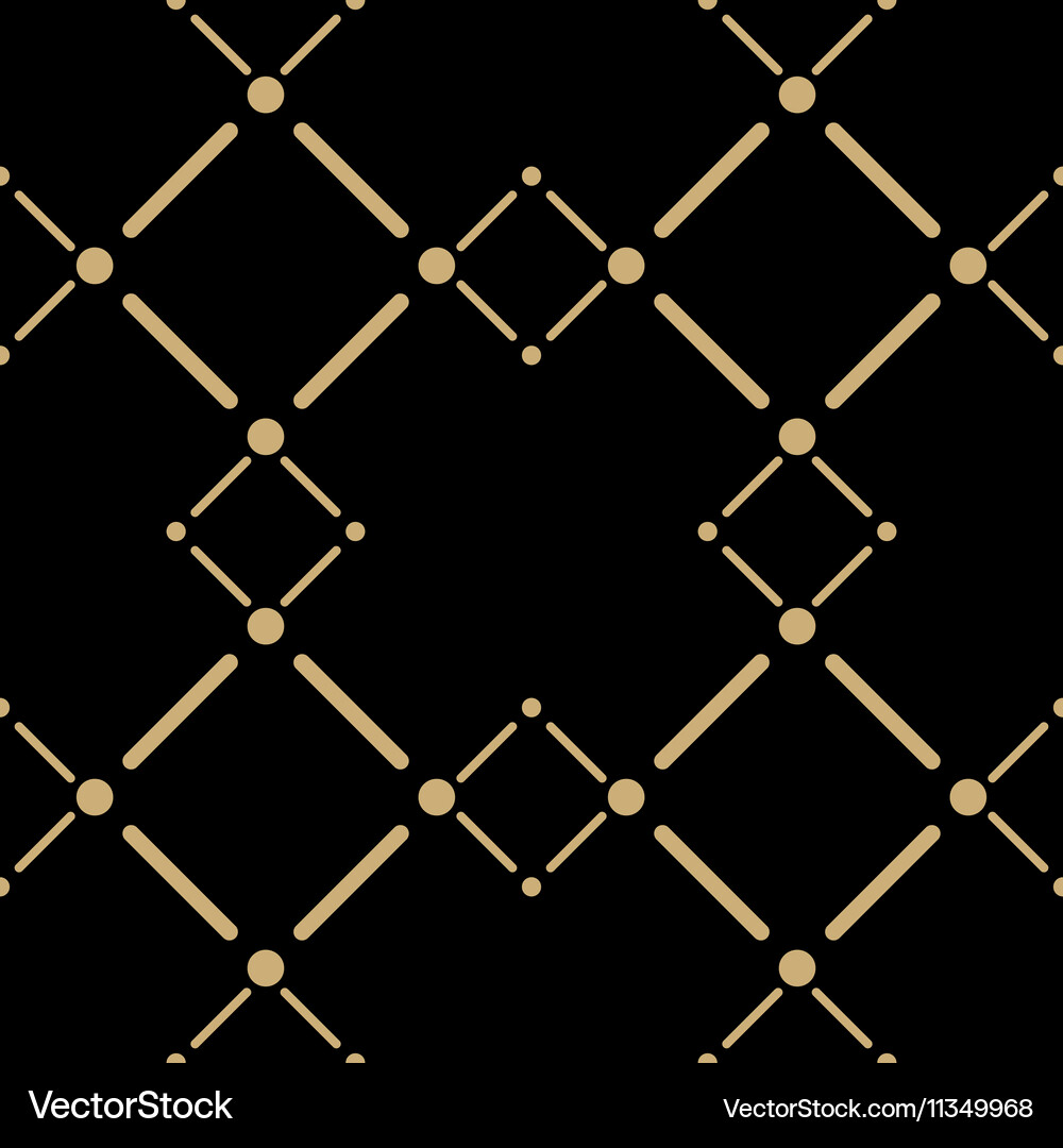 Golden line pattern on dark background Vector Image