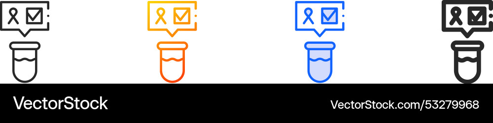 Hiv iconthin linear gradient blue stroke and bold Hiv iconthin linear gradient blue stroke and bold Vector Image