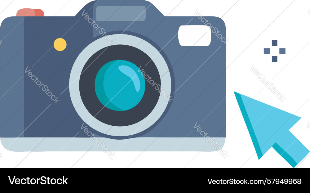 Kamera Focus Pointer Icon Vektorbild