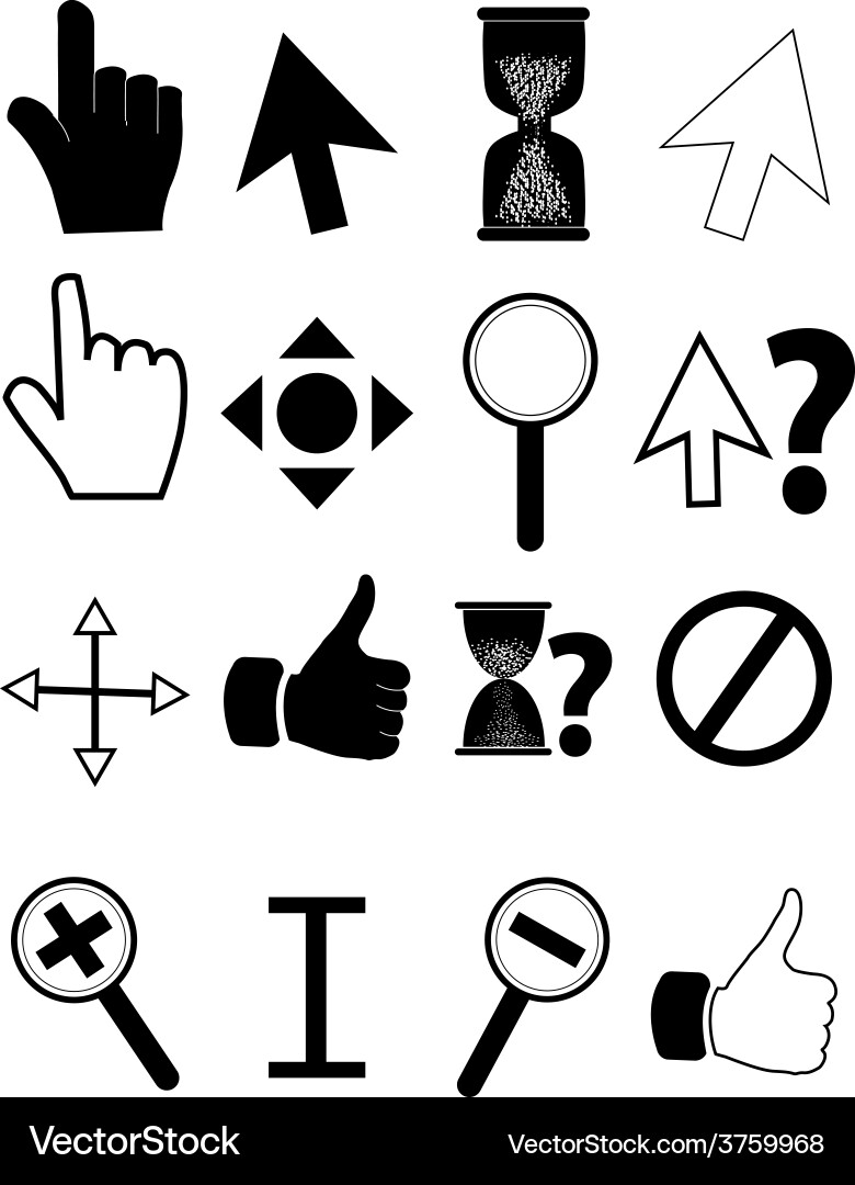 Maus Cursor Icons - Pointer Set vektorbild