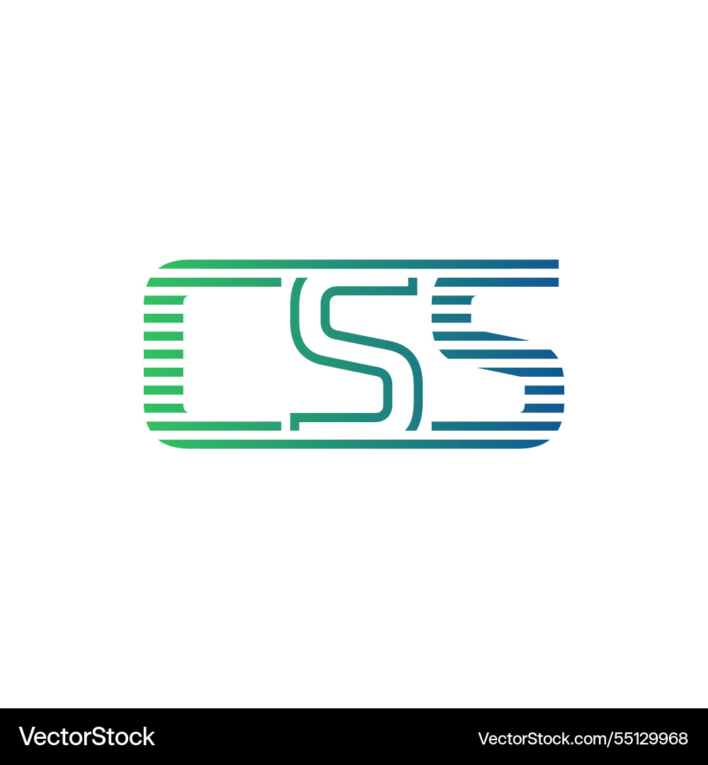 Modern css logo design letter minimalist Modern css logo design letter minimalist vector image