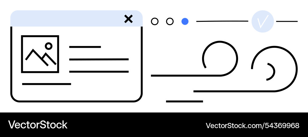 Modern webpage loading animation with minimalist vector image