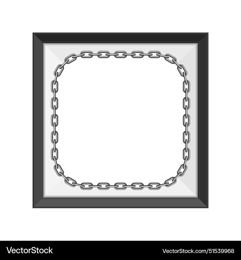 Realistic frame chain Realistic frame chain vector image