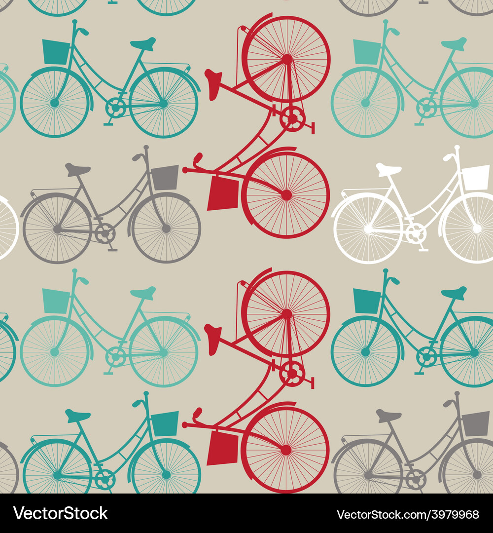 Retro Bicycle Background Vector Image