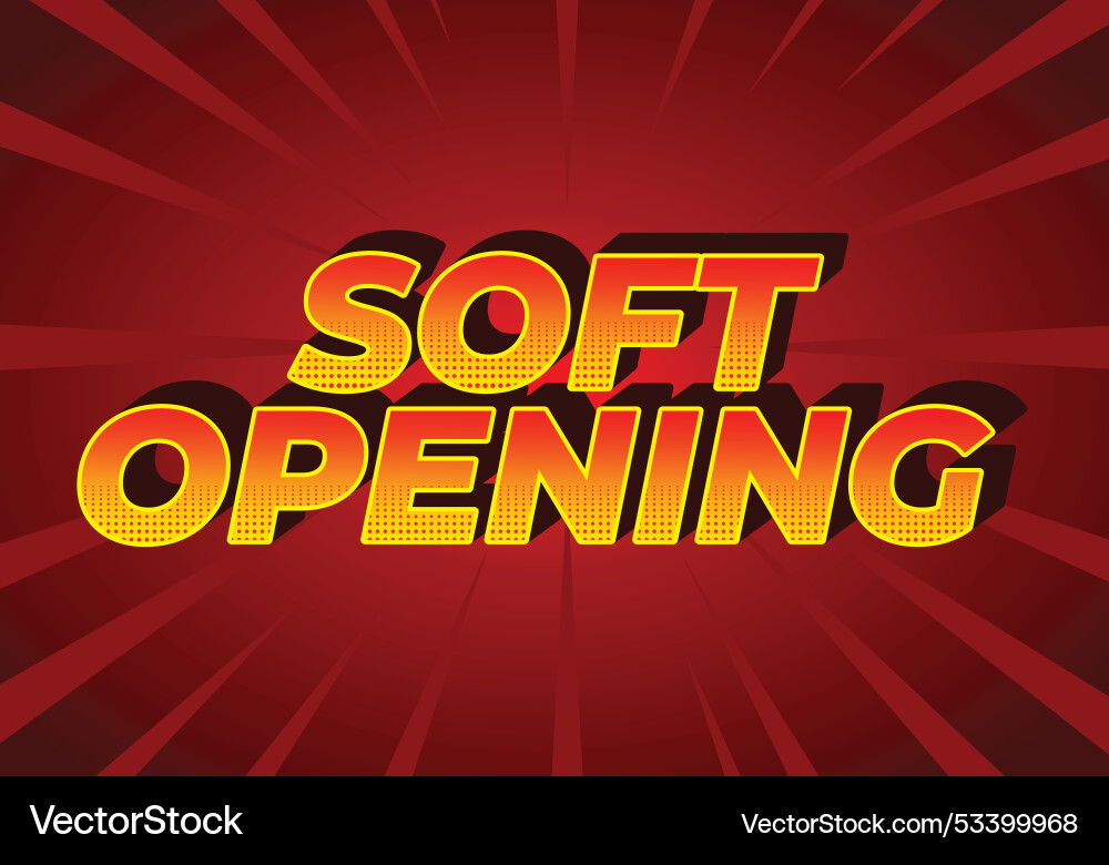 Soft opening text effect for digital ads with 3d Soft opening text effect for digital ads with 3d Vector Image