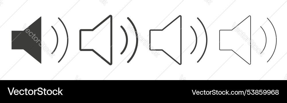 Speaker icon set Vector Image