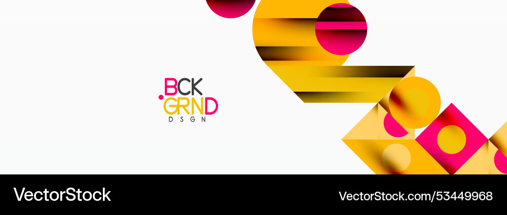 Trendy colorful circles lines arrows triangles Trendy colorful circles lines arrows triangles vector image