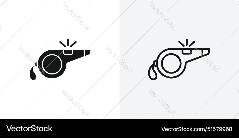 Whistle icon set Whistle icon set vector image