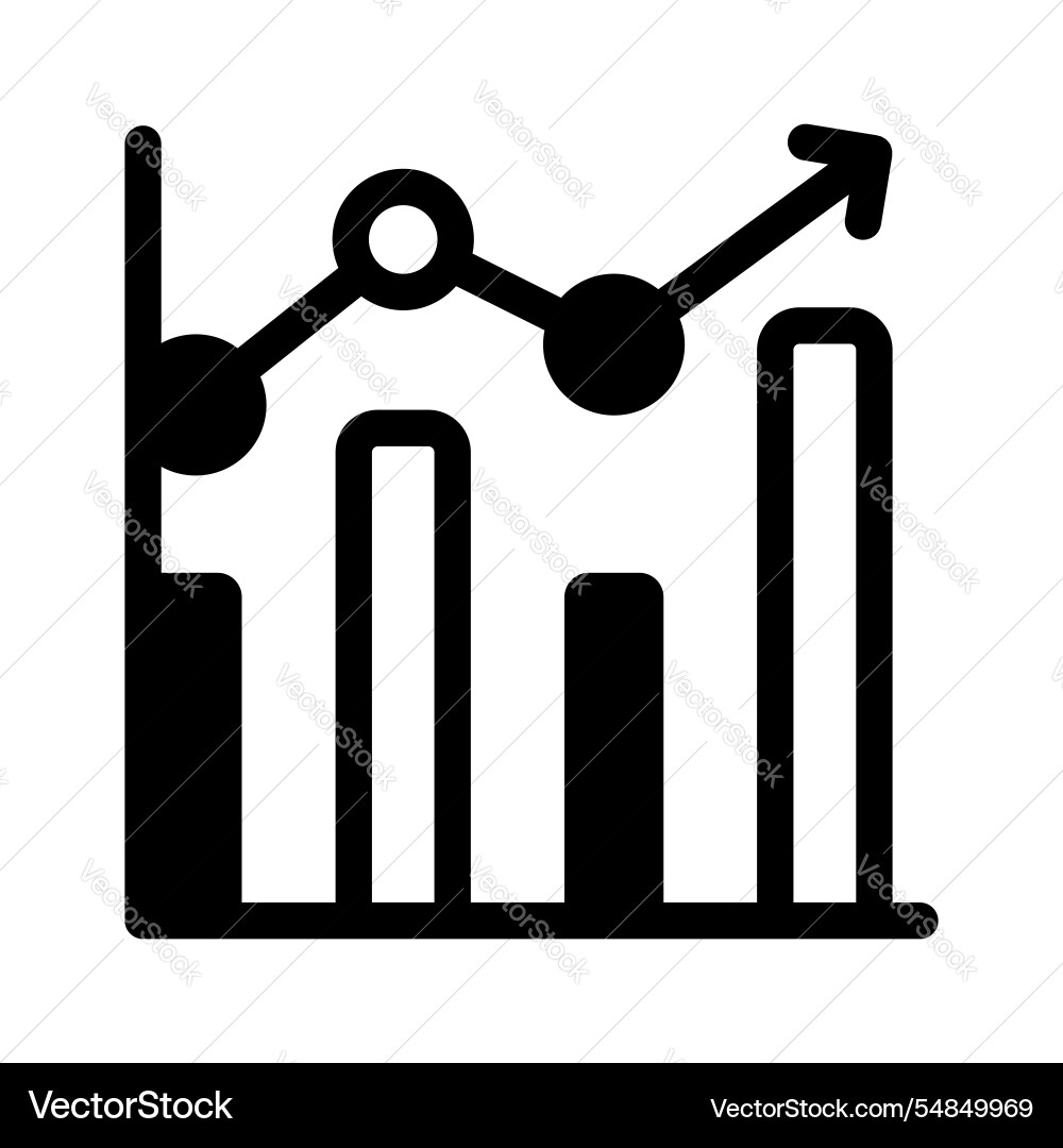 Analytics graph vector image
