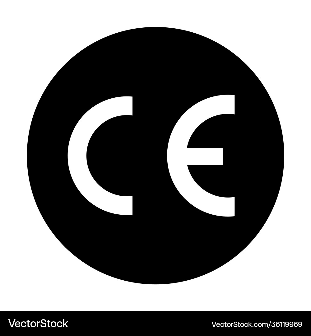 Ce mark symbol for conformite clean – Royalty-Free Vector | VectorStock, image size:1000x1080