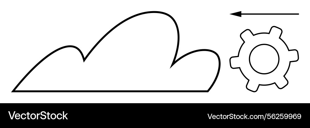 Cloud computing with integration and data Cloud computing with integration and data vector image