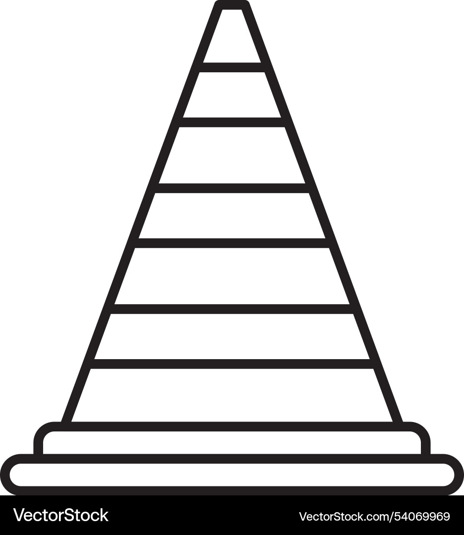 Cone line icon design Vector Image