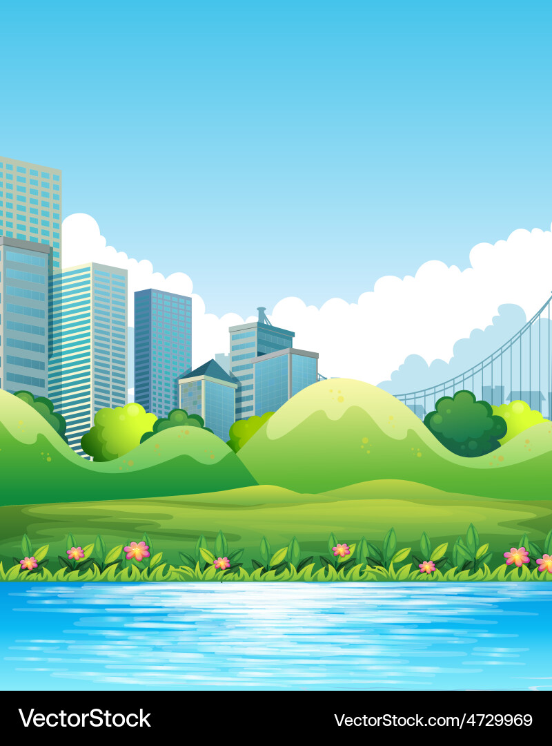 Downtown Royalty Free Vector Image - VectorStock