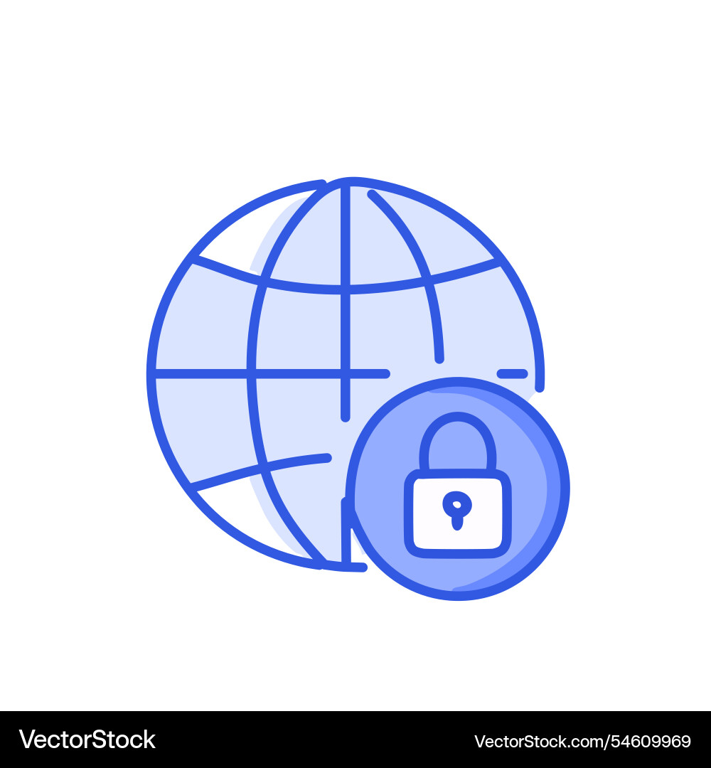 Internet security concept global network Internet security concept global network vector image