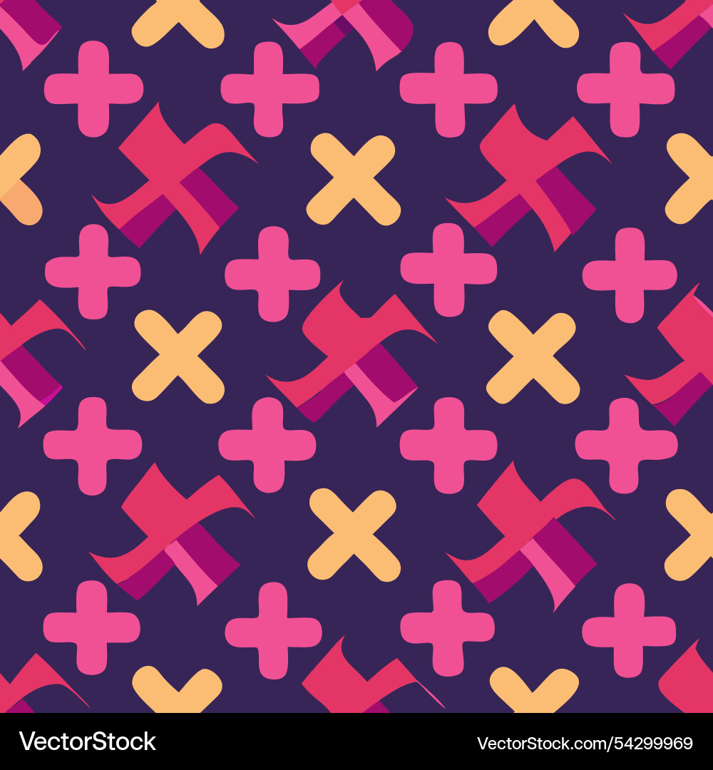 Vibrant pattern featuring an array of crosses Vibrant pattern featuring an array of crosses vector image