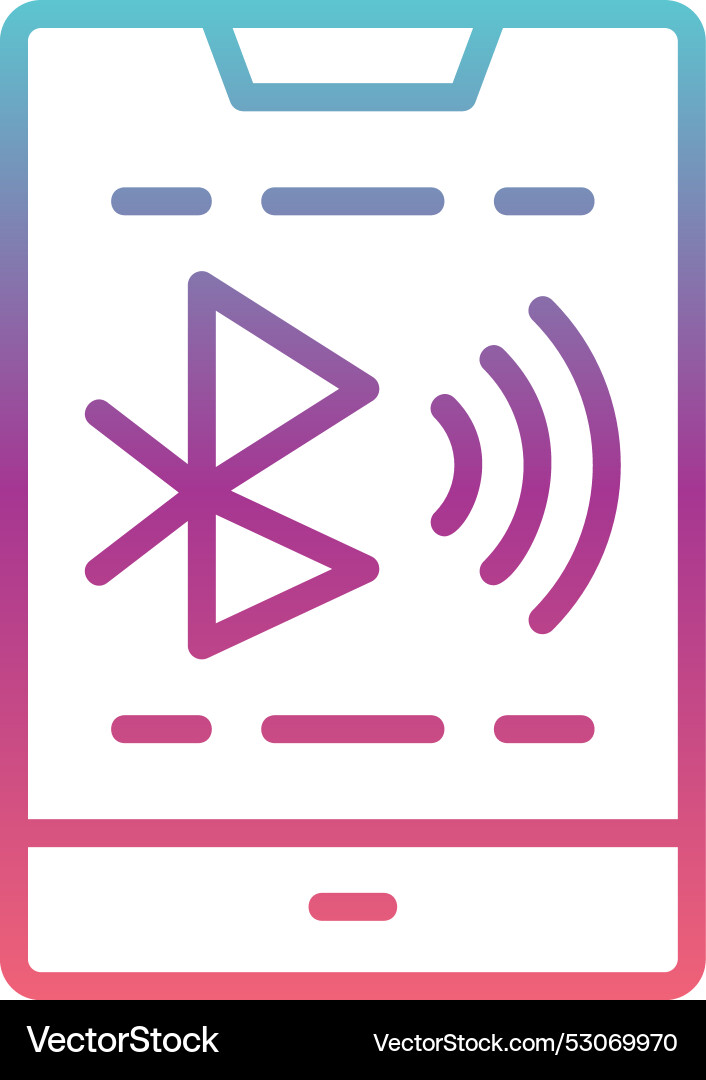 Bluetooth signals line gradient design Vector Image