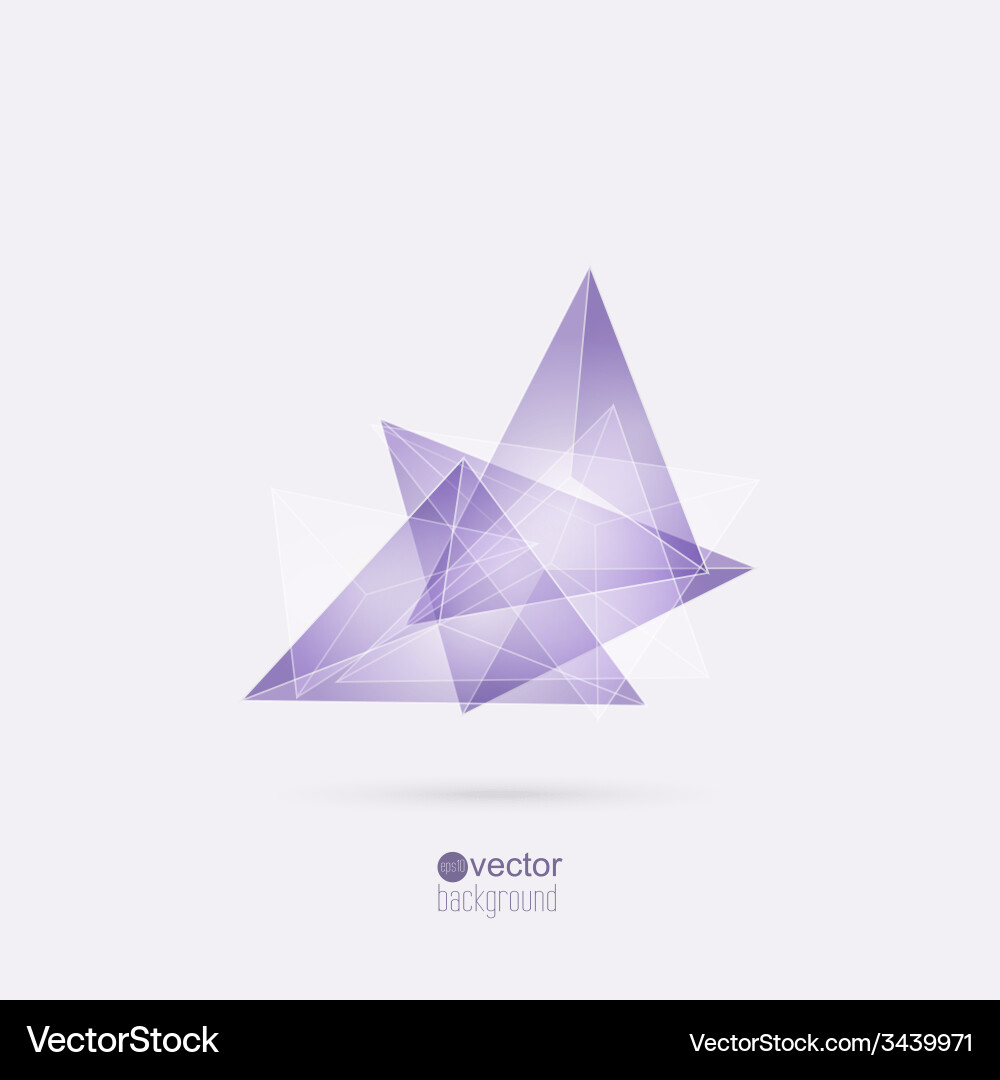 Abstract background with triangles and geometric vector image