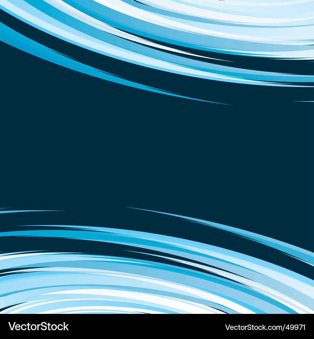 Dynamische blaue Welle Hintergrund Vektorbild