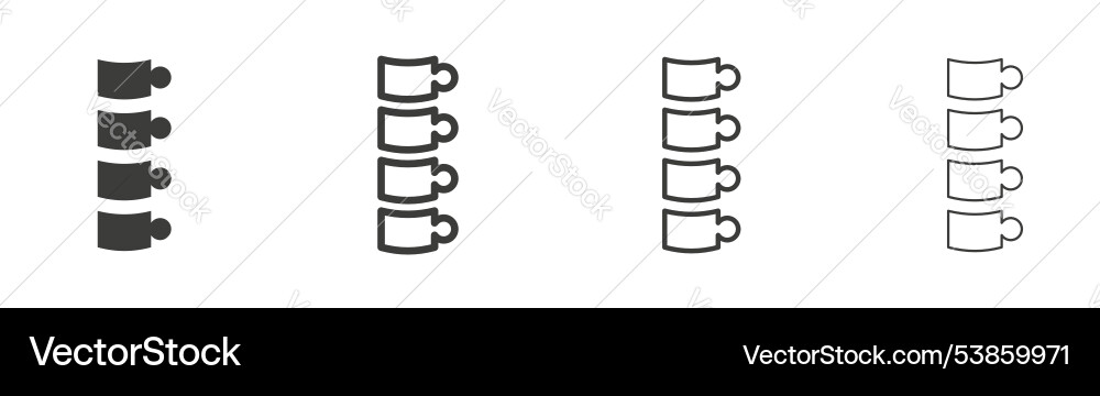 Spine icon set Royalty Free Vector Image - VectorStock