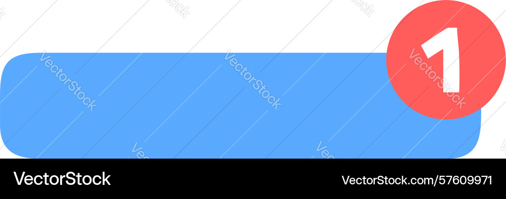 Unread notification alert bar element design vector image