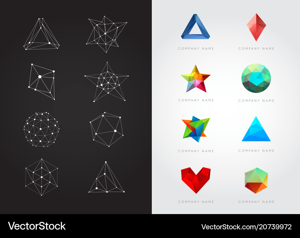 Big set of geometric shapes unusual and abstract Big set of geometric shapes unusual and abstract vector image