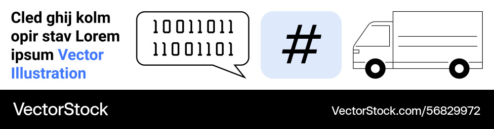 Binary speech bubble metadata tag and delivery Binary speech bubble metadata tag and delivery vector image