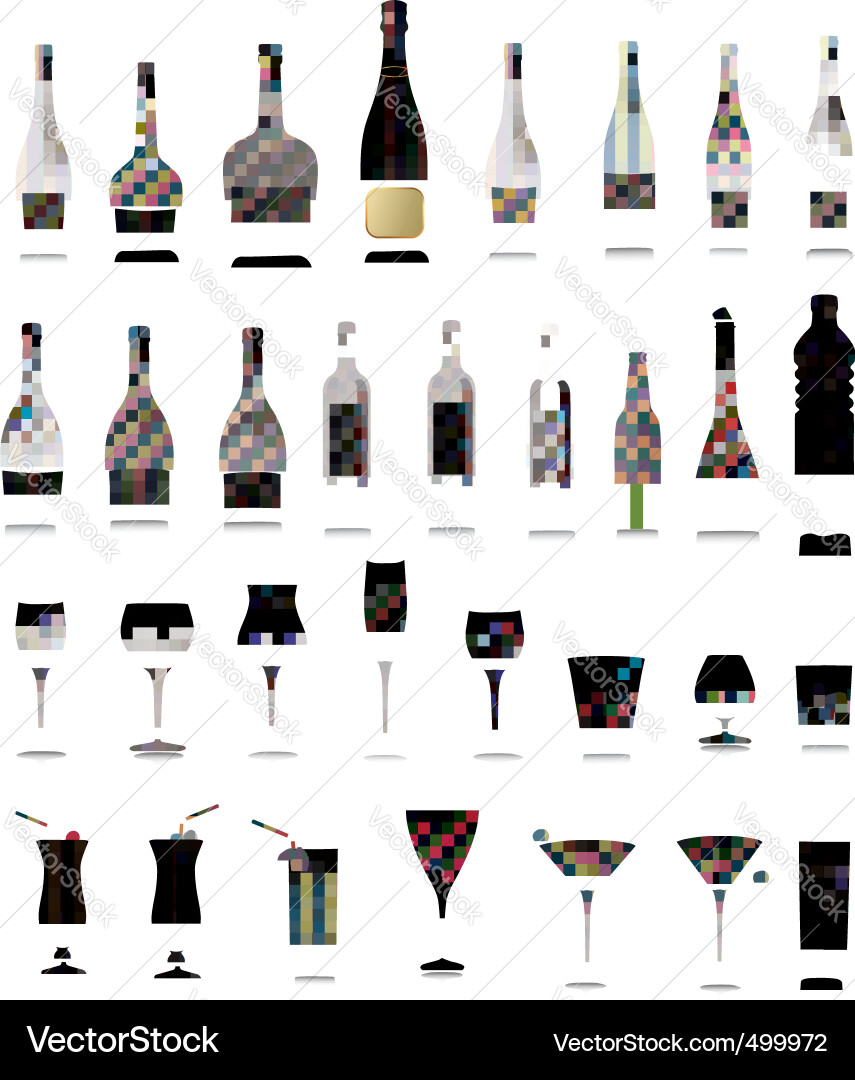 Drinks and Bottles Collection Vector Image