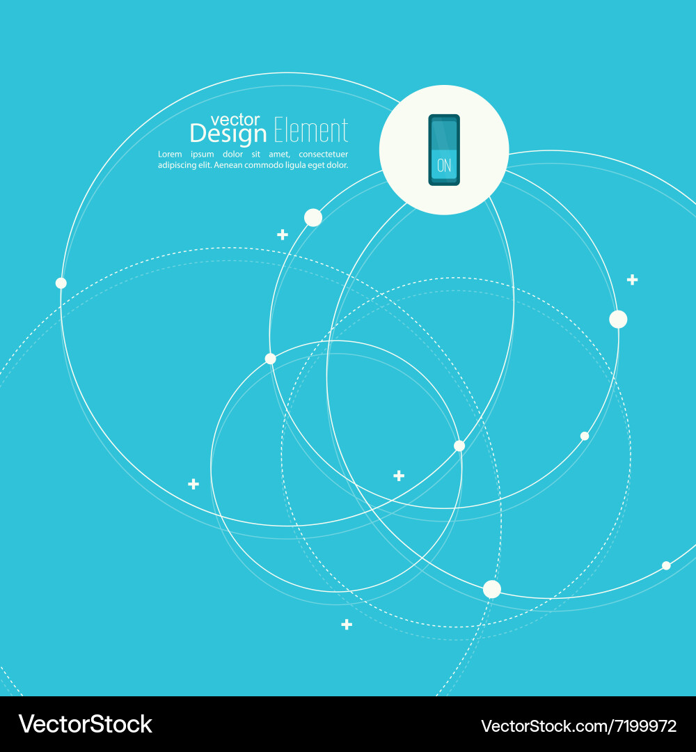 Overlapping Circles and Dots vector image
