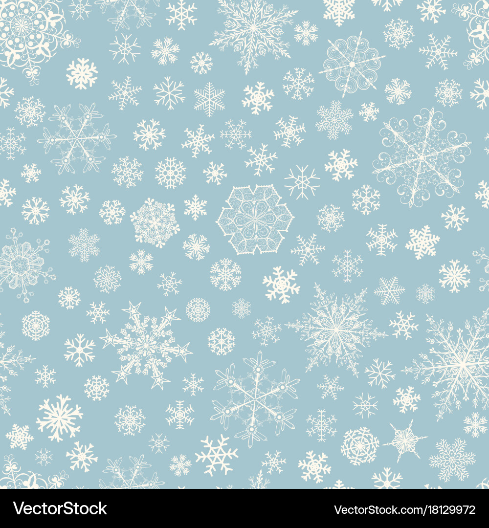 Snowflake Seamless Pattern vector image