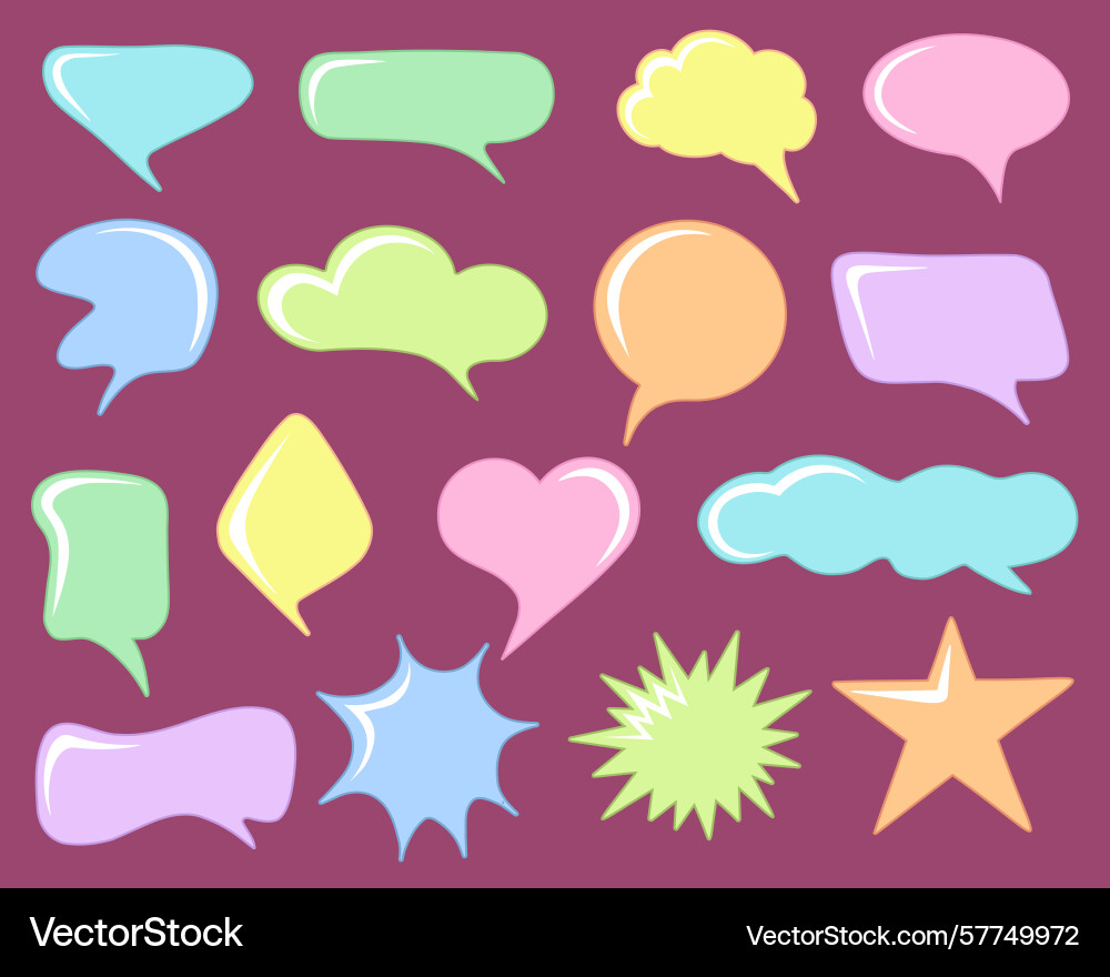 Speech bubble frame set Vector Image