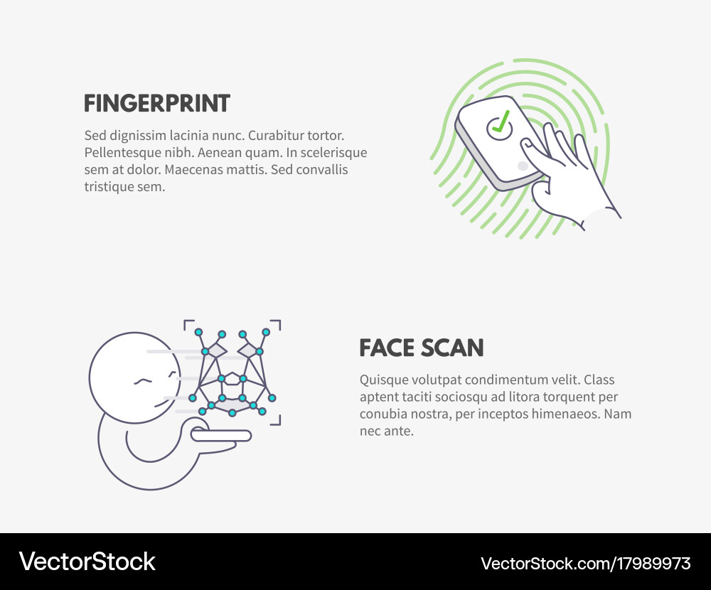Biometric Security Authentication Vector Image