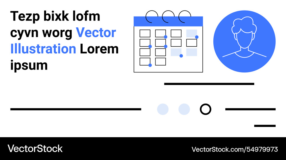 Calendar user avatar and text elements in modern Calendar user avatar and text elements in modern vector image