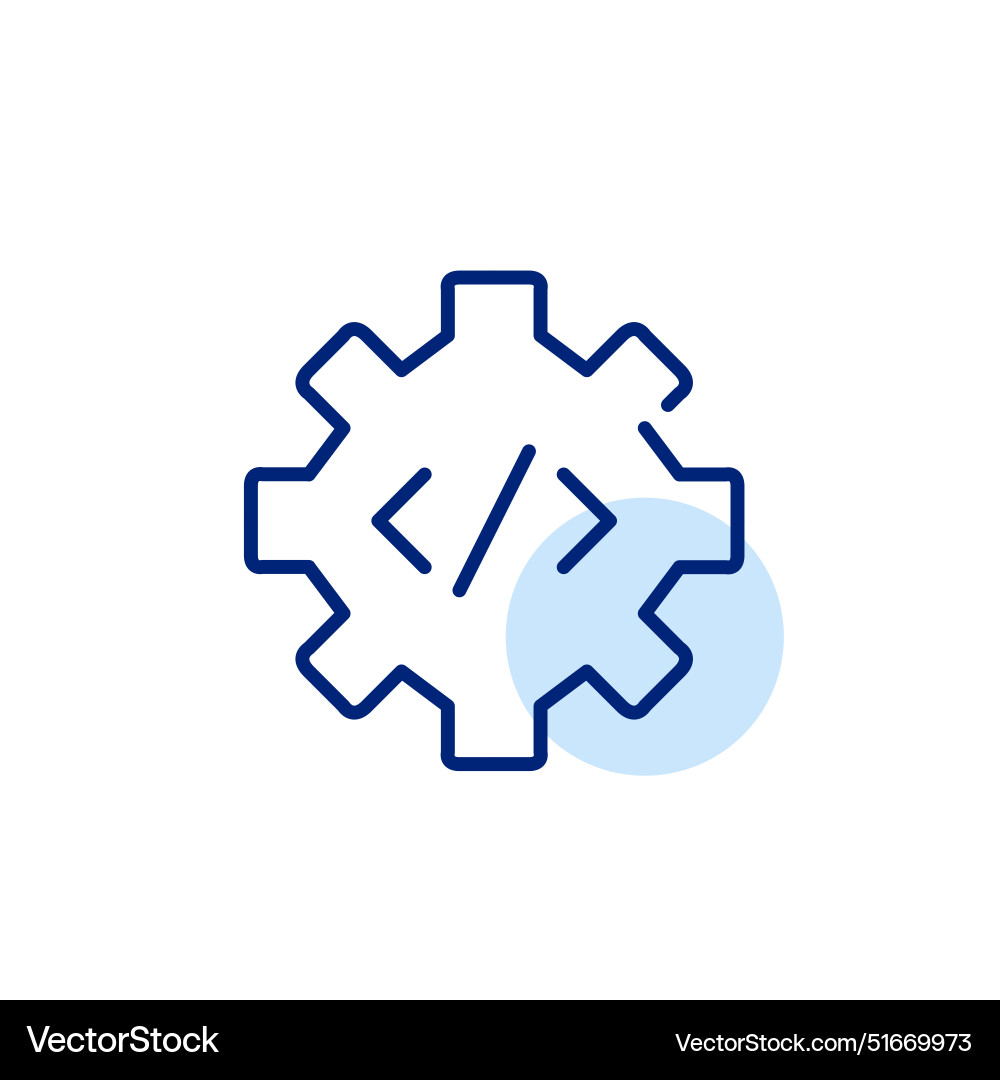 Cogwheel and html symbol web design website Cogwheel and html symbol web design website vector image
