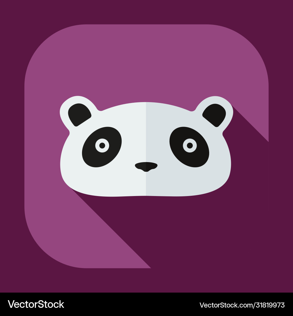 Flat modern design with shadow icons pandas Flat modern design with shadow icons pandas vector image