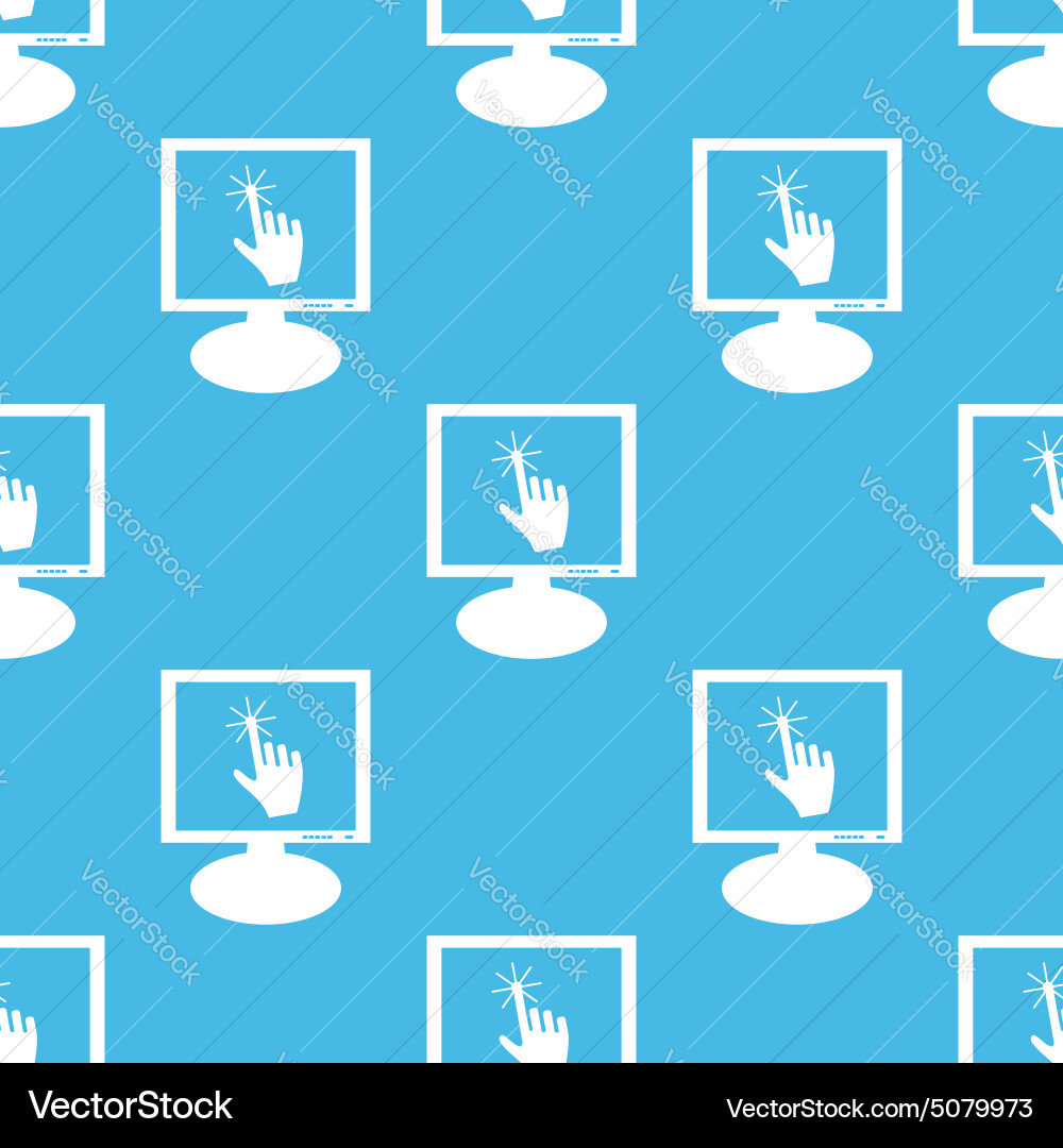 Hand cursor monitor pattern vector image