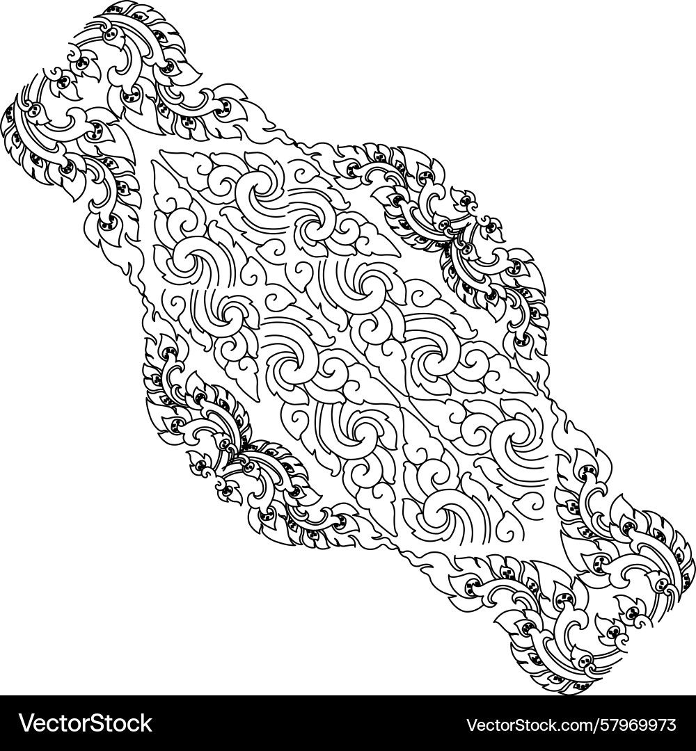 Hand-patterned carpet pattern Vector Image