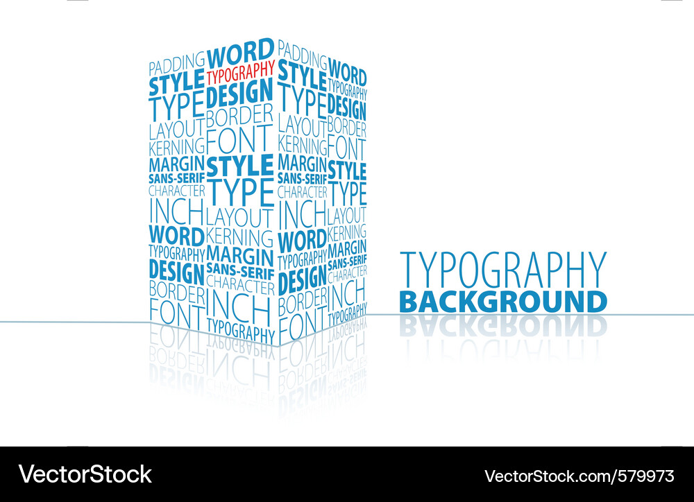 Modern Typography 3D Render Vector Image