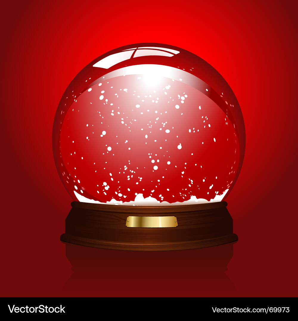Snow globe Royalty Free Vector Image - VectorStock