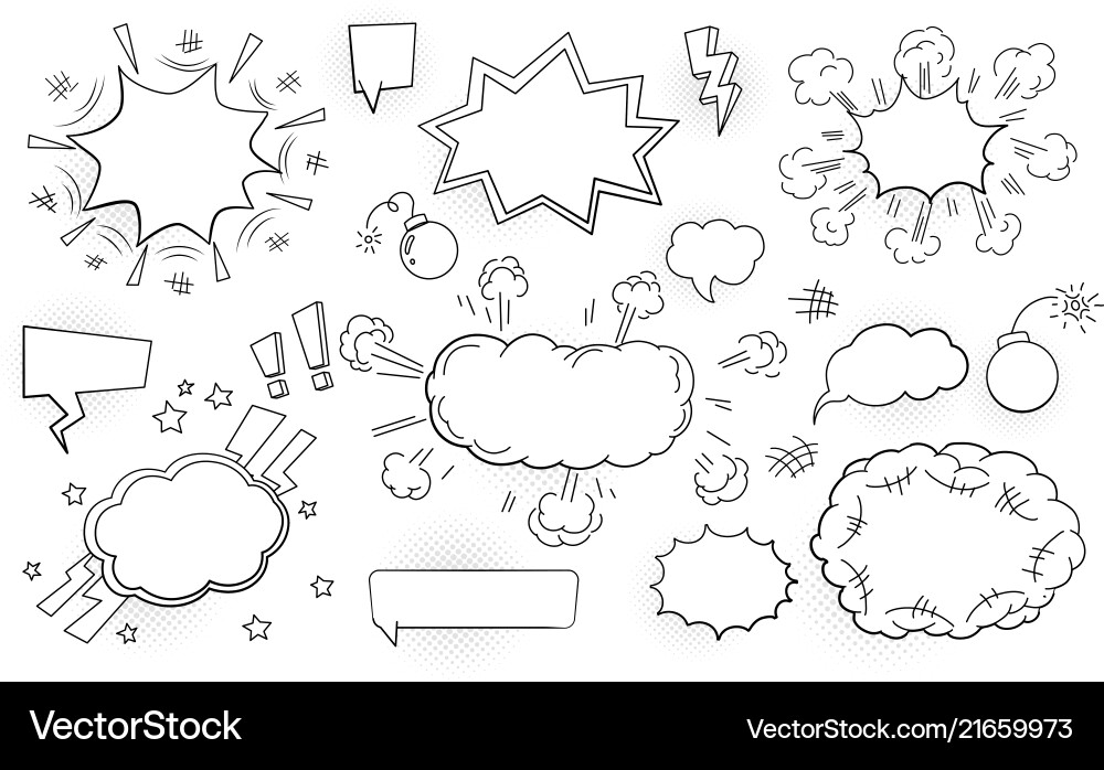 Speech Bubbles Collection Vector Image