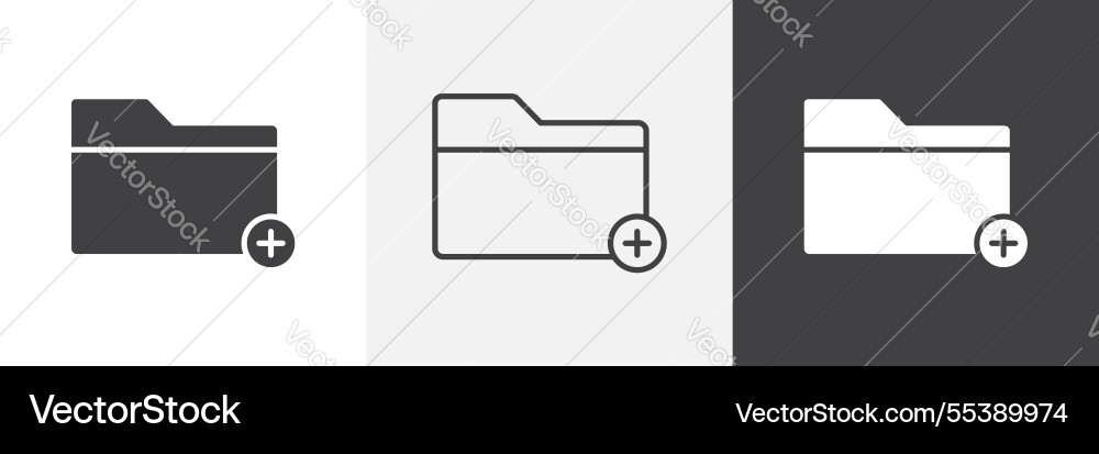 Add folder icons graphics pack Add folder icons graphics pack vector image