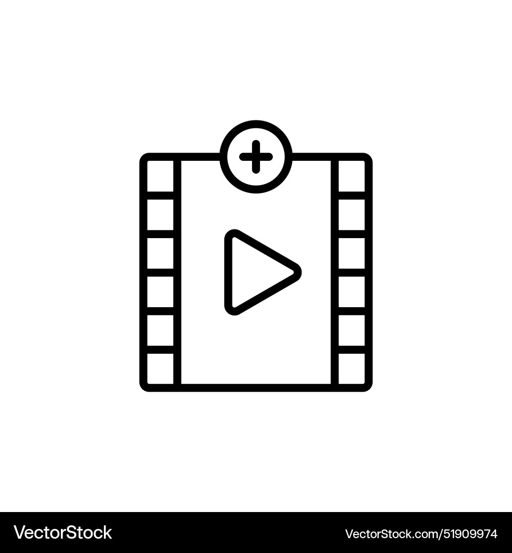 Add video button icon for media editing Vector Image