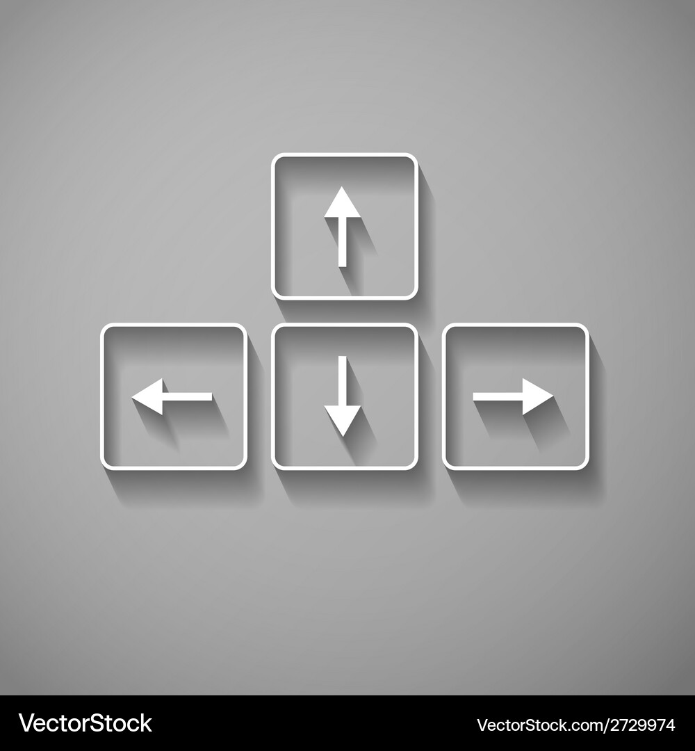 Arrows buttons keyboard Vector Image
